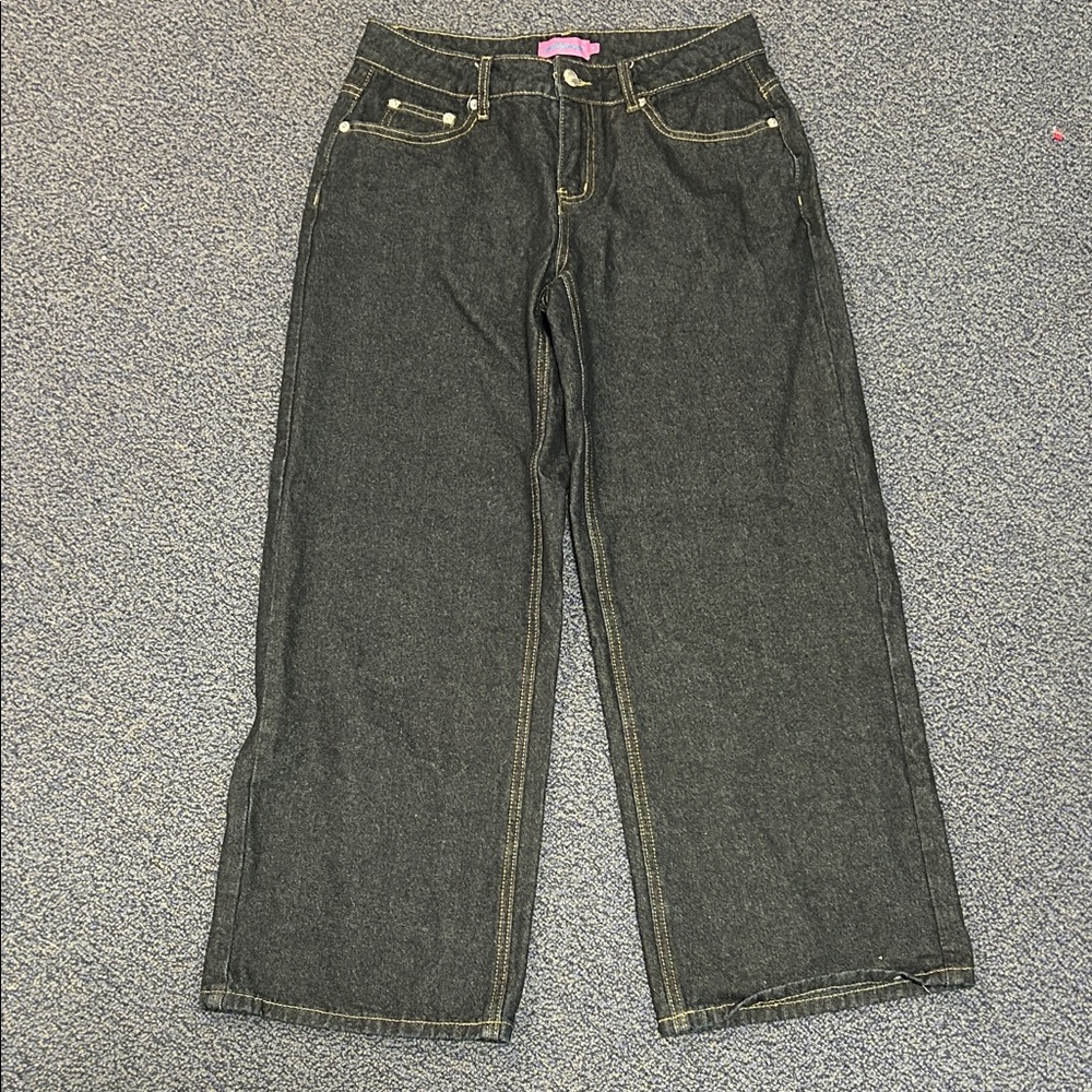 Edikted Dark Wash Jeans Short